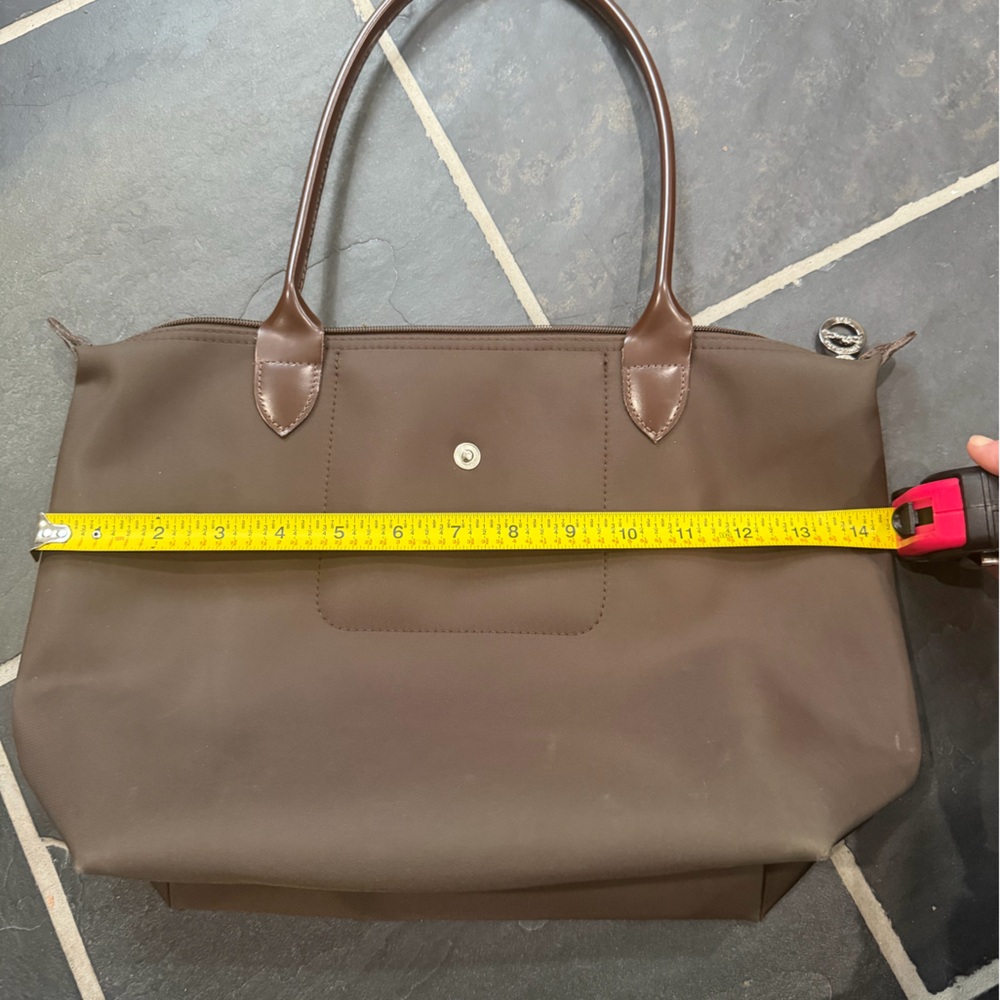 EUC: Longchamp Le Pliage tote Bag, brown - Picture 13 of 15